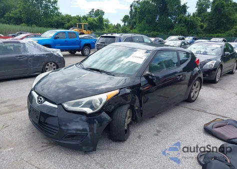 2012 Hyundai Veloster Base W/Gray z USA, uszkodzony, nr VIN KMHTC6AD6CU078431